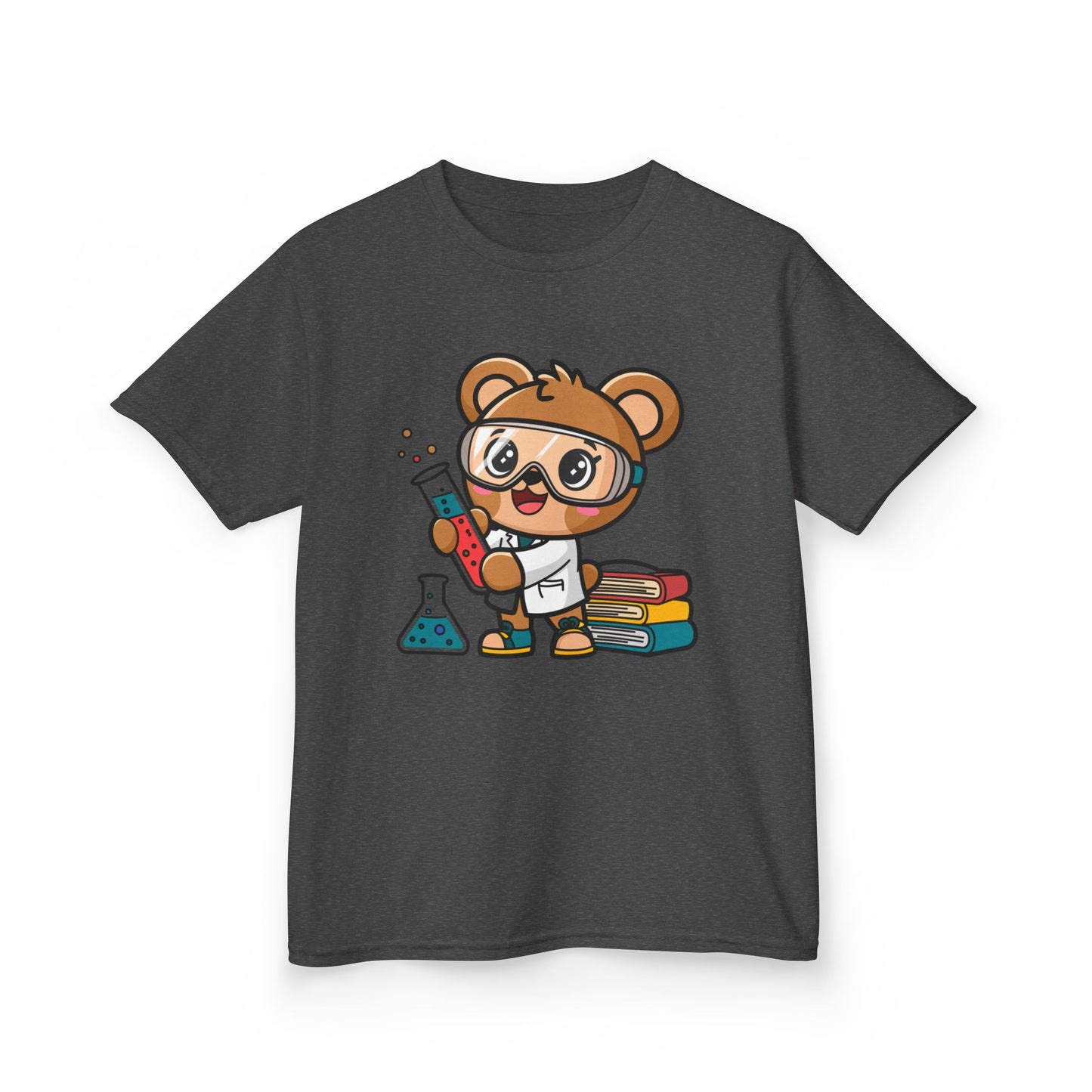 Cute Scientist Bear Kids T-Shirt - Kawaii Science Lab Tee for Boys & Girls - STEM Gift for Kids