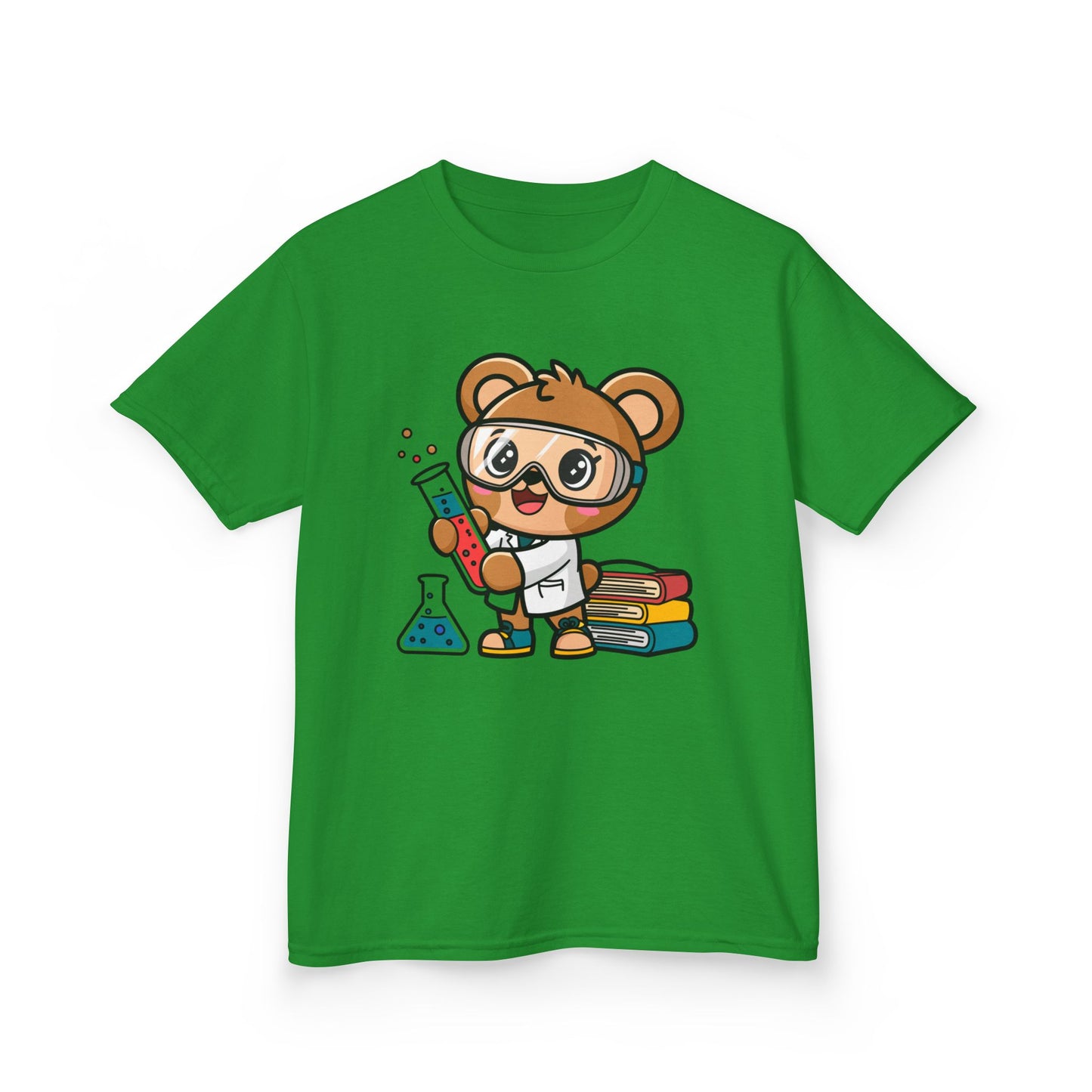 Cute Scientist Bear Kids T-Shirt - Kawaii Science Lab Tee for Boys & Girls - STEM Gift for Kids
