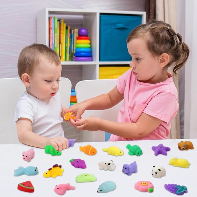 30-Pack Mochi Squishy Toys – Mini Kawaii Animal Stress Relief Toys for Kids, Party Favors, Goodie Bags & Classroom Prizes
