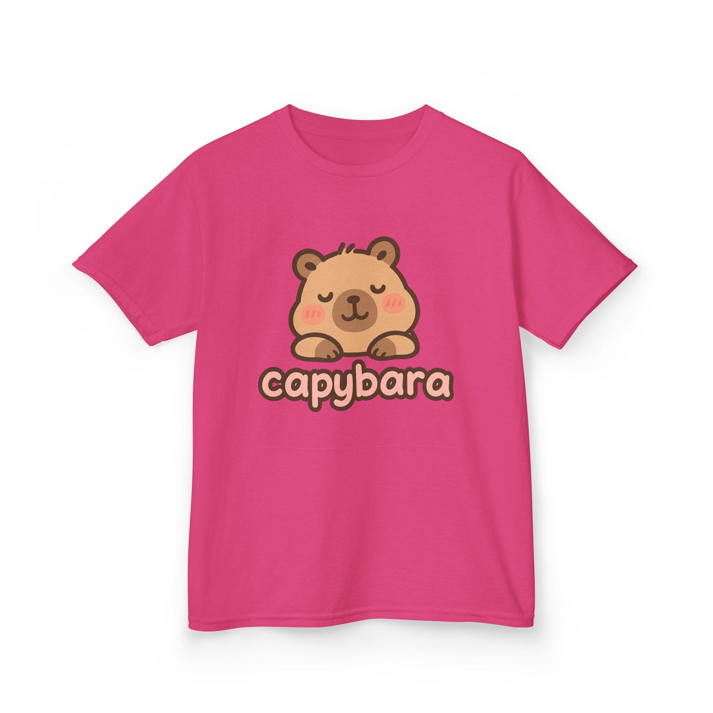Capybara Kids Cotton Tee - Cute Animal Shirt, Birthday Gift, Summer Wear, Fun Fashion, Capybara Lover Gift