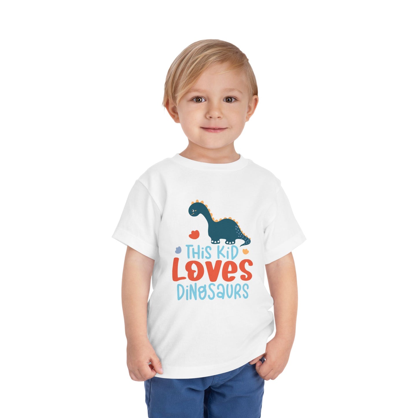 Toddler Dinosaur Love Tee - Fun Short Sleeve Shirt for Kids, Baby Gifts, Dino Lovers, Birthday Celebration, Playtime