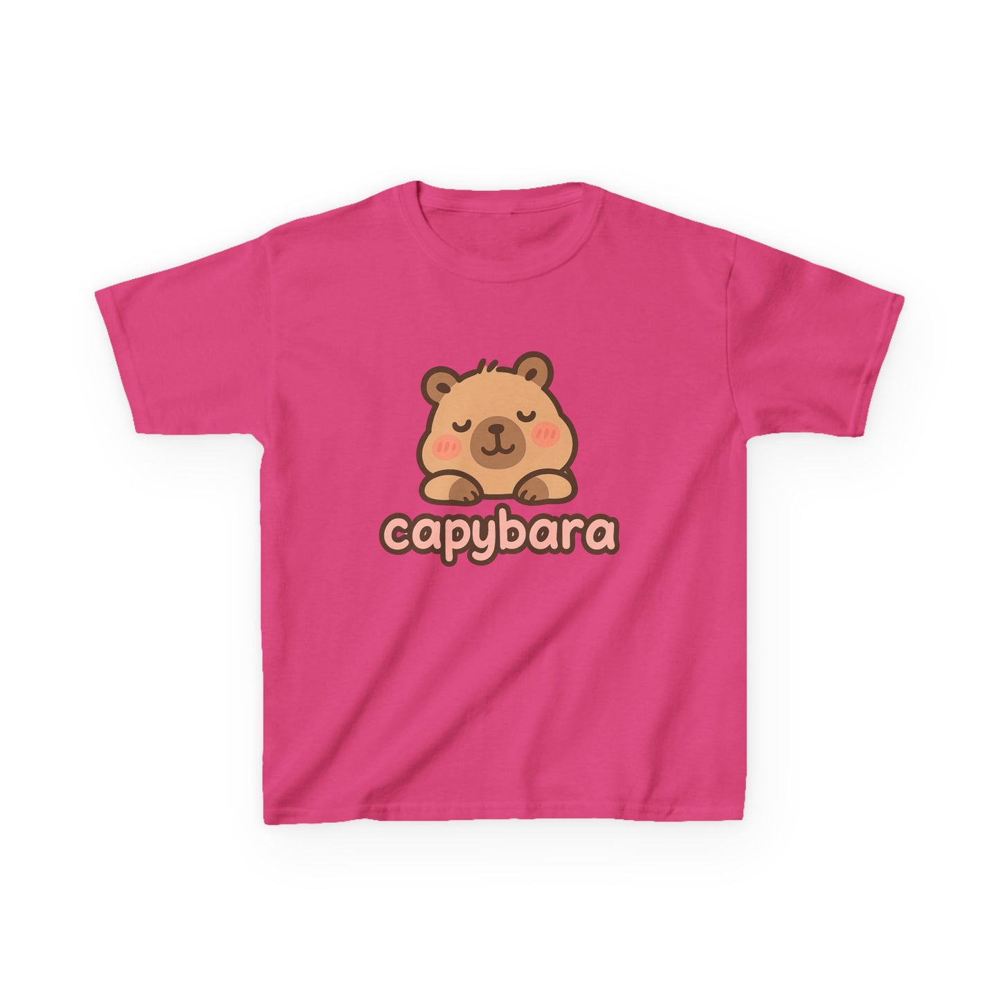 Capybara Kids Cotton Tee - Cute Animal Shirt, Birthday Gift, Summer Wear, Fun Fashion, Capybara Lover Gift