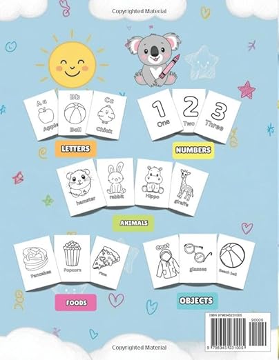 Toddler’s Head Start: Fun &amp; Educational Coloring Book for Kids Ages 1-4 | Learn ABCs, 123s, Animals, Objects, and Foods&nbsp