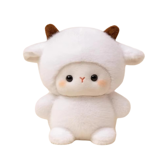 Cute 16cm Cow Costume Plush Doll – Kawaii Baby Stuffed Toy for Gifts, Sleep & Collectors