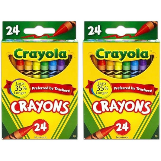 Crayola Crayons 24 Count (2-Pack) – Non-Toxic Coloring Crayons for Kids, School Supplies & Art Projects